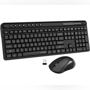 Black Wireless Keyboard and Mouse Combo